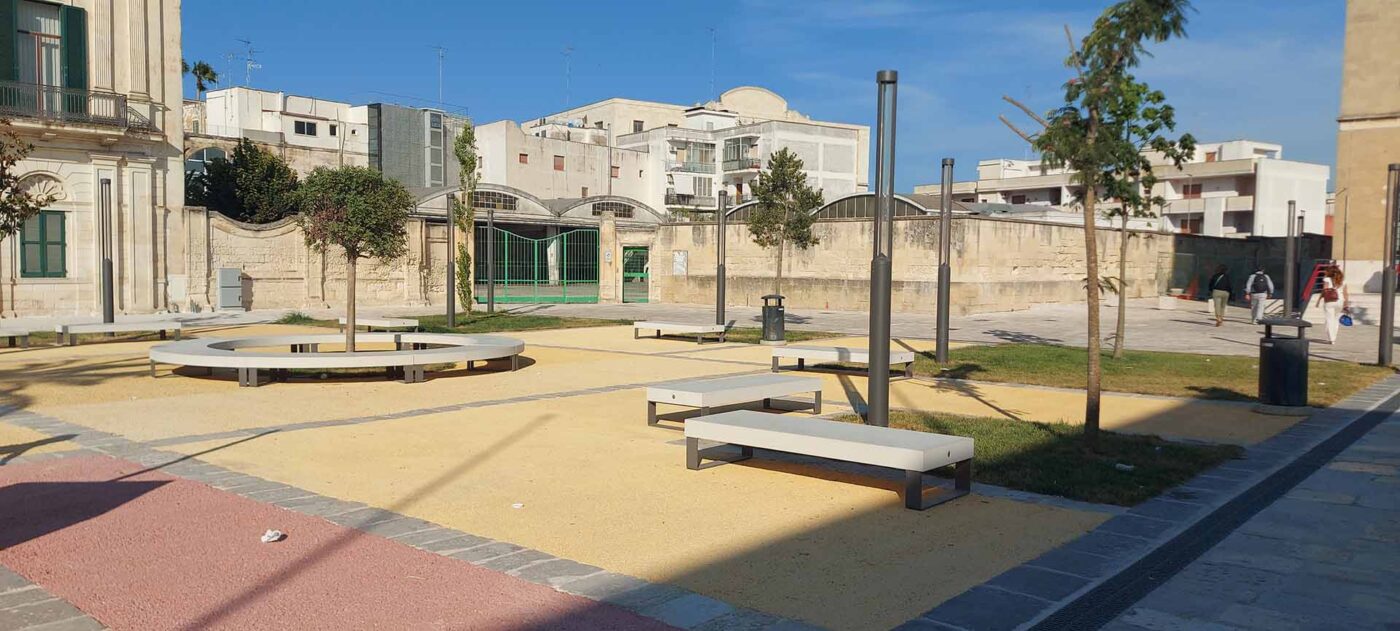Veduta del piazzale come porta d’ingresso urbana alla città di Lecce