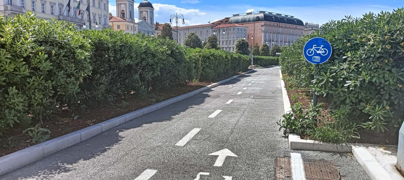 Ciclabile urbana drenante a Trieste: sicura e sostenibile